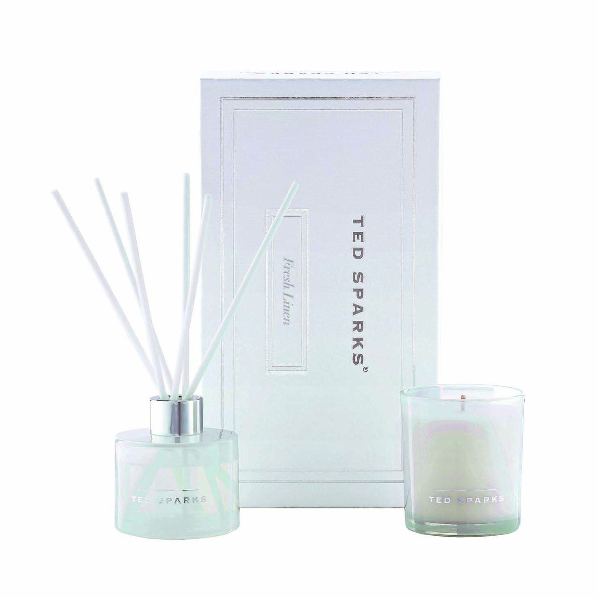 Ted Sparks Candle & Diffuser Gift Set - Personalisation with a full colour print and sleeve