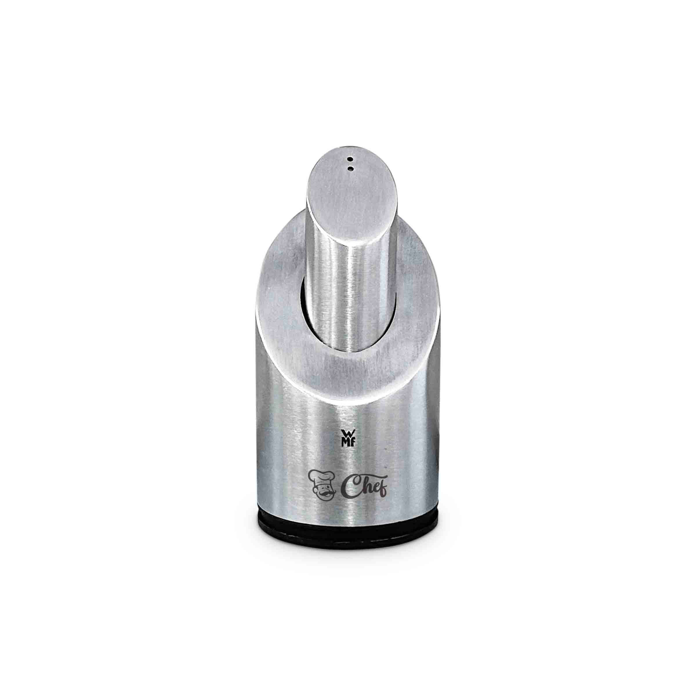 WMF Salt and Pepper Shaker Set Two in One Silver - Personalisation with an engraving and a sleeve