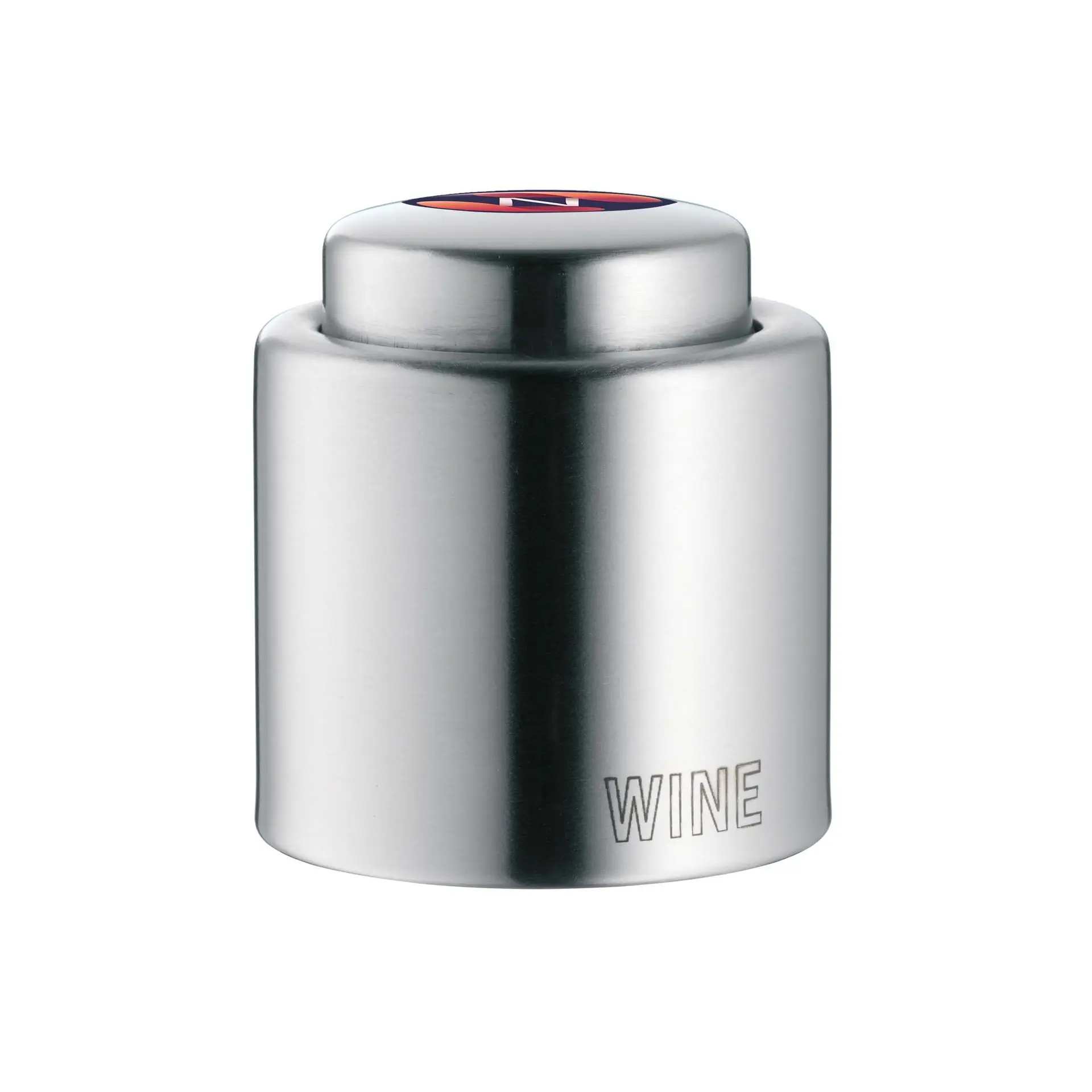 WMF Wine Cap Airtight and leak-proof closing mechanism Suitable for all types of wine bottles Personalisation with a full colour print and sleeve WMF Wine Cap Airtight and leak-proof closing mechanism Suitable for all types of wine bottles Personalisation with a full colour print and sleeve