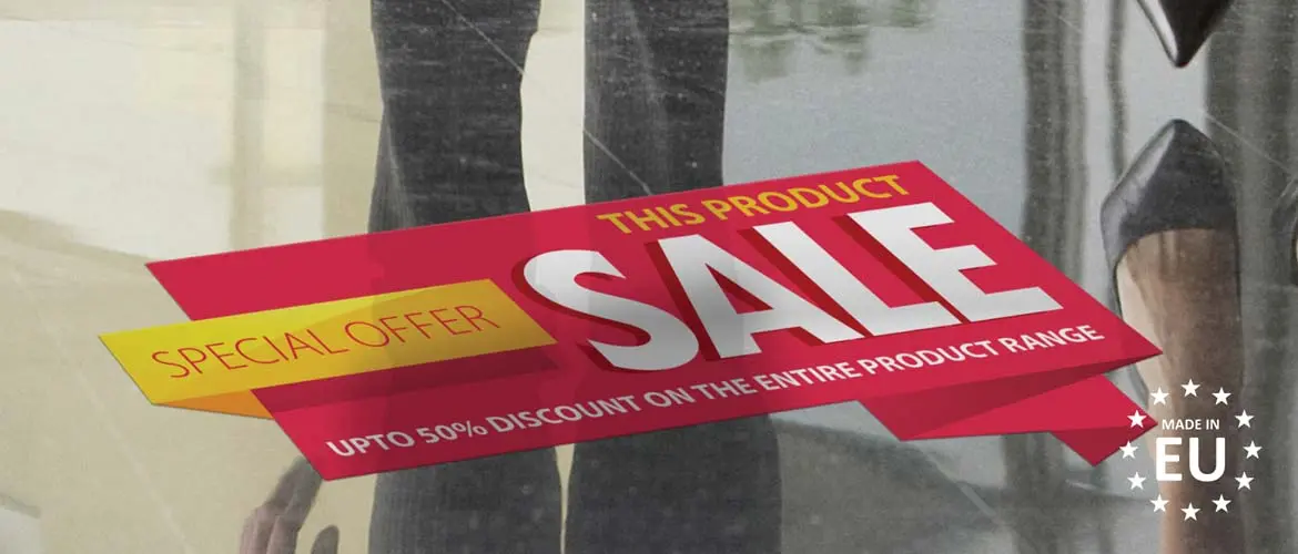 Floor Stickers  Make a good impression upon entering with a floor sticker of your own brand.